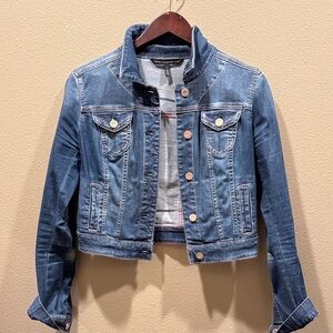 White House Black Market Classic Blue Jean Jacket